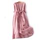 Per donna Abito maxi Abiti in cotone e lino Vestito Casual Vestito a ruota Abito lungo in cotone Essenziale Casual Vacanza Quotidiano Vestibilità regolare Semplice Manica 3/4 Girocollo Giallo Rosa