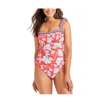 Tommy Bahama Island Cays Citrus Coral One Piece Swimsuit - Citrus Coral