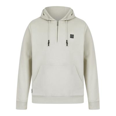 Hoodies / Sweatshirts Invective Quarter Zip Neck Brushback Fleece Pullover Hoodie in Light Grey / XXL - Tokyo Laundry