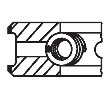 MAHLE Kolbenringsatz Universal für MAN 51025030862 50025030008 50025030007 227 RS 00106 0N0 Image