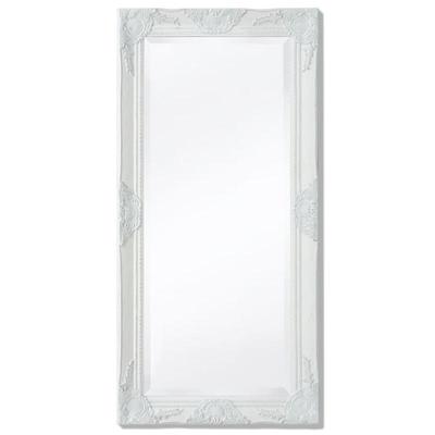 TEMU Baroque Style Wall Mirror 100x50 Cm White Image