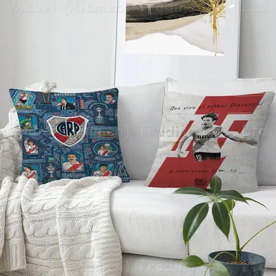 Football Team R-River Platte Kissenbezug Kissenbezug Polsterung Sofa Wurfkissen Home Decor Kissenbezug Image