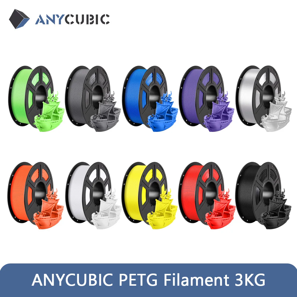 ANYCUBIC 3KG PETG 3D Drucker Filament 1,75mm PLA 3D Drucker Filament Für Kobra FDM 3D Drucker Spielzeug modell Druck Material Image