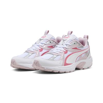 Sneaker PUMA "Milenio Tech Sneakers Erwachsene", Gr. 48, weiß magic rose mauve pink, Obermaterial: Textil, Synthetik; Futter: Textil; Innensohle: Textil; Laufsohle: Gummi, Schuhe Image