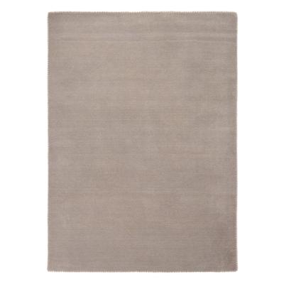 Wollteppich CARPETFINE "Gabbeh Lola Uni", grau (hellgrau), B:200cm H:14mm L:250cm, Wolle, Teppiche, mit natürlichem Pflanzenmaterial von Hand gewebt, auch in Rund Image