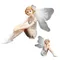 Flower Fairy Ornament PixieFly Wing Family Miniature Artificial Garden Ornament Home Decor Craft