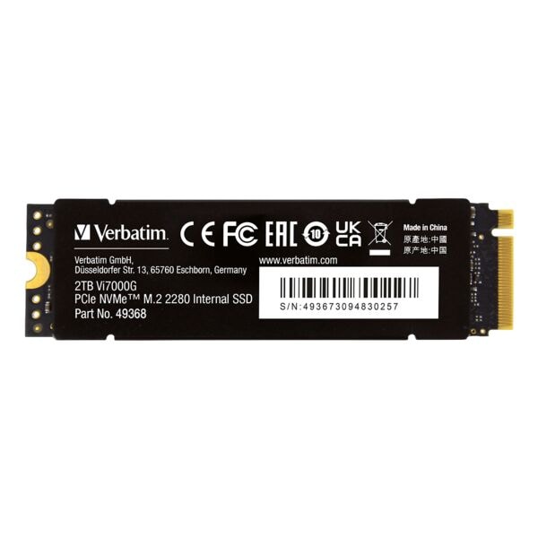 Verbatim Interne Festplatte SSD »Vi7000G« 2TB schwarz, 2.3x0.98x8 cm Image