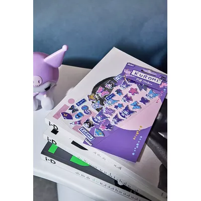 UO Exclusive Kuromi Puff Stickers - Lilac at Urban Outfitters