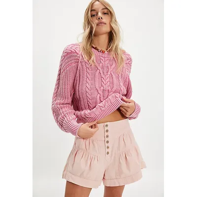 Frankie Cable Jumper at Free People in Gumdrop, Size: XS