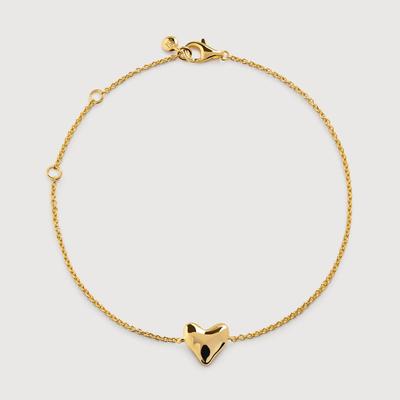 Gold Heart Chain Bracelet