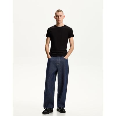 Bershka Loose-Fit Baggy Jeans Men 30 Navy