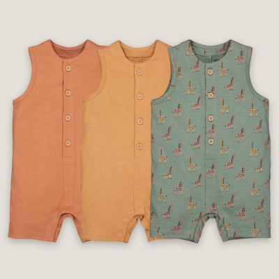 Pack of 3 Rompers in Cotton