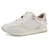 Sneaker TAMARIS, Damen, Gr. 42, weiß (sanftes weiß, kombiniert), Lederimitat, Textil, casual, Schuhe, mit herausnehmbarer Innensohle, Freizeitschuh, Halbschuh, Schnürschuh