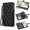 téléphone Coque Pour Samsung Galaxy S24 S23 S22 S21 Ultra Plus A55 A35 A25 A15 5G S20 FE S25 Ultra Portefeuille Magnétique fermeture Éclair avec lanière Rétro Formes Géométriques TPU faux cuir