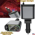 Caricabatteria da auto retrattile 4 in 1 Starlight nel tetto dell'auto 100w Star Night Light Doppio tipo C Adattatore per auto a ricarica rapida per Iphone