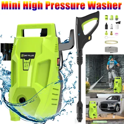 NEW! DayPlus Home & Garden High Pressure Washer, Multi-IN-1 Power Jet Nozzle, Portable Electric Jet Washer for Cars Home Patio