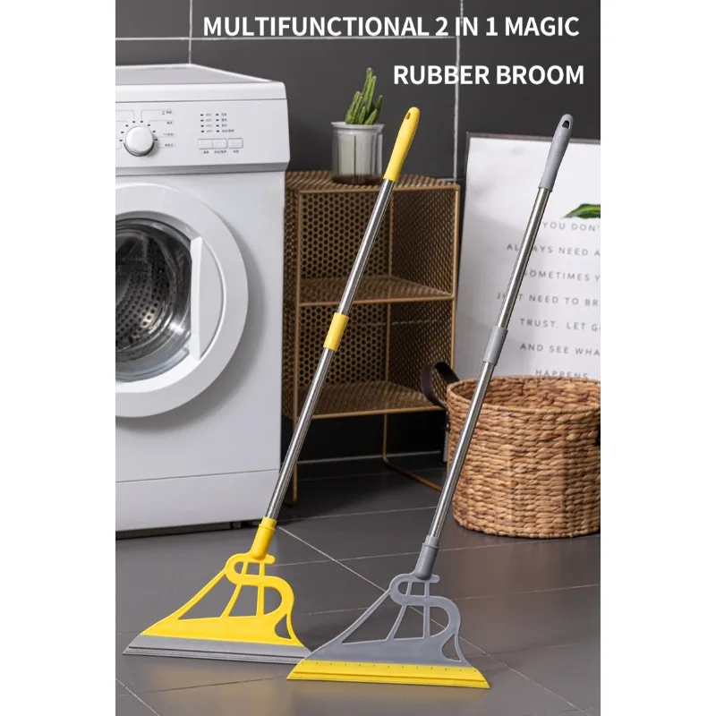 Boden reinigungs werkzeuge, Silikon boden glasmopp, faltbarer Silikon besen mit doppeltem Verwendung zweck, Rakel, Tierhaarent ferner, intelligenter Besen Image