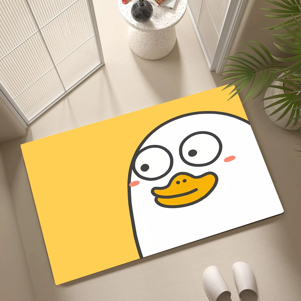 1pc Cartoon Duckyo Friendscute Boden matte Fußmatten Home Teppich Fuß matte Bad saugfähige Matten Anti-Rutsch-Matten Wohnkultur