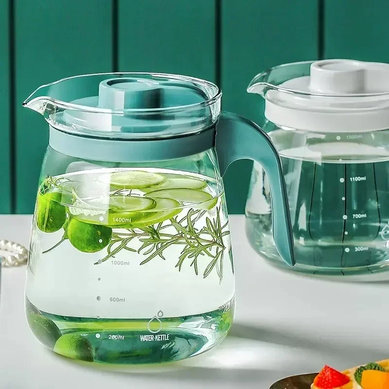 Sommer Kühler Wasserkocher 1700-2300 ml Glas Tee Wasserkocher Hohe Temperatur Widerstand Teekanne mit Filter Abdeckung Haushalt wasser Topf Image
