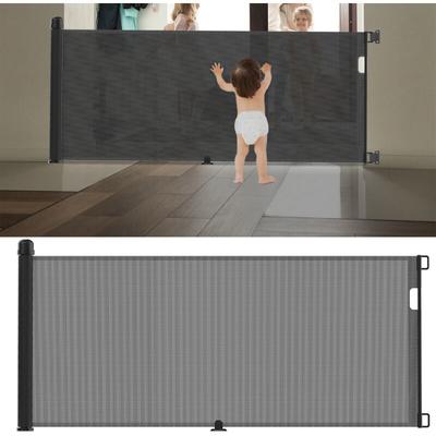 Aufun - Treppenschutzgitter Türschutzgitter ausziehbar, Treppenhäusergitter, Absperrgitter mit