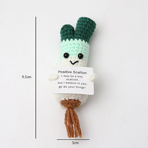 Handgefertigtes emotionales Essiggurken Geschenk Gurken Häkelpuppe inspirierende Geschenke mit Karten süße gestrickte lustige Unterstützung Gurke Kartoffelfreund Geburtstags-Weihnachtsgeschenk Image