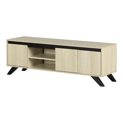 South Shore Flam Tv Stand, 19-1/2"h X 59"w X 16-1/2"d, Bleached Oak