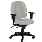 Workpro 4X4 498Sl Ergonomic Antimicrobial Vinyl Low-Back Multi-Function Task Chair, Gray/black