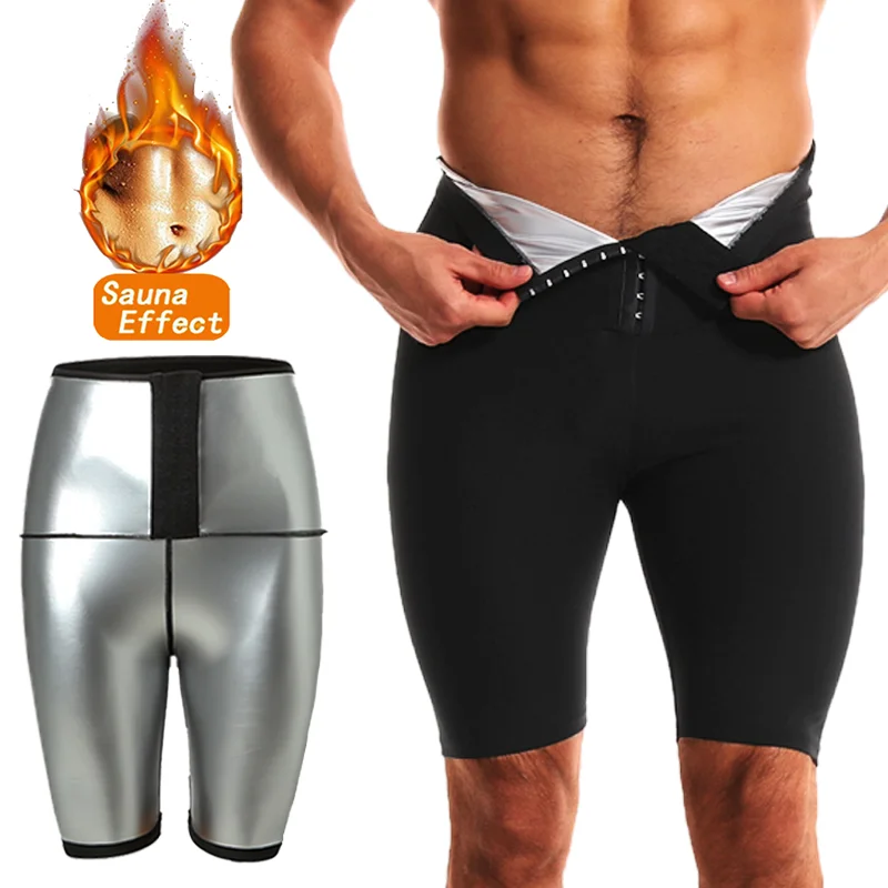 Männer Workout Bauch-steuer Leggings Verlieren Gewicht Thermische Sauna Anzüge Schwitzen Fettverbrennung Bauch Reduzierer Fitness Abnehmen Shorts Image