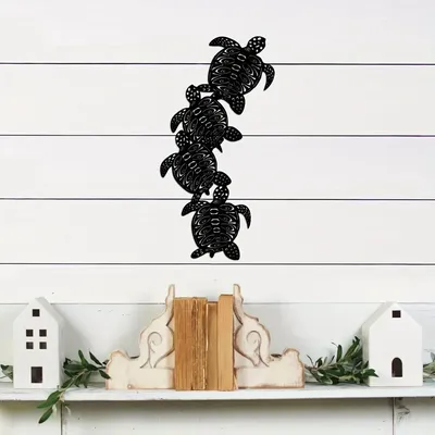Metall Meeres schildkröte Wand dekoration, Wohnzimmer Schlafzimmer Dekor Aufkleber Wandbild Wand Image