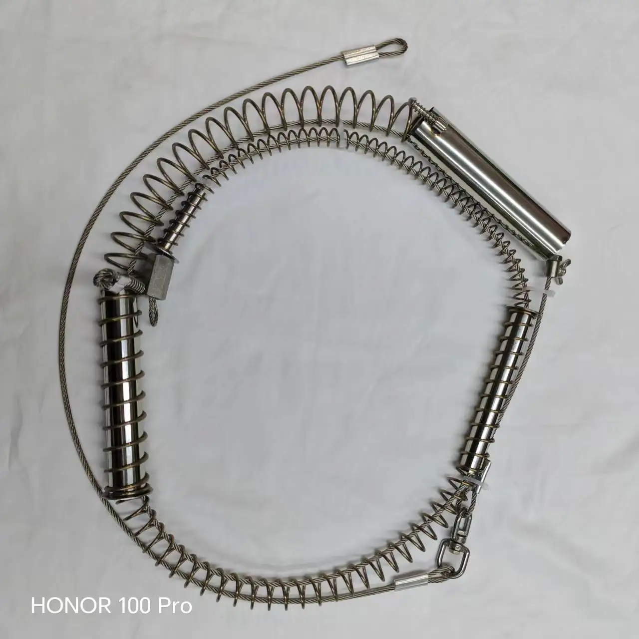 1PC Drei Abschnitt Einzigen Stahl Draht Stärkere Feder Ersatz Mit Muttern Draht Seil Für die Wildschwein Falle Fuchs falle Kaninchen Falle Image