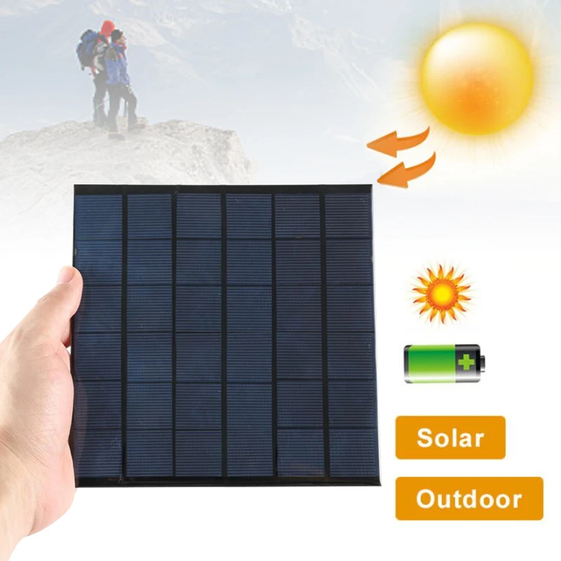 6V 9V 18V Solar Panel Wired Mini Solar System DIY Für Batterie Handy Ladegerät 2W 3W 4,5 W 6W 10W Solar Zellen Image