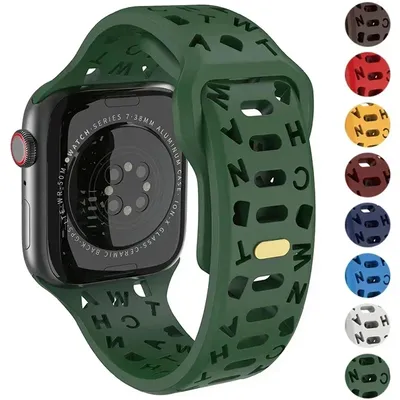 Silikon Sport band für Apple Watch Ultra Band 49mm 40mm 41mm 42mm 49mm 44mm 45mm Gummi Correa Armband iwatch Serie 8 7 3 5 6 4 Image