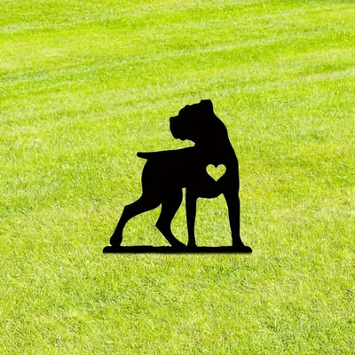 Silhouette Metall Hof Zeichen Hof Kunst Garten Outdoor Dekoration Haustier Gedenk puppe Mops Hund Image