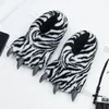 Top Qualität Mann Hausschuhe Plus Größe 36-45 Kreative Zebra Muster Pfote Schuhe Unisex Warme Winter Frau Slipper