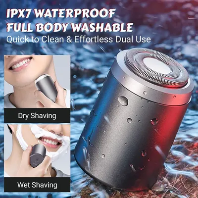 Rechargeable Waterproof Mini Electric Shaver Pocket Size Face Beard Men's Razor No Skin Damage for