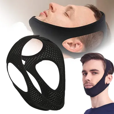 Antisnoring Chin Strap Nighttime Sleep Care Breathable And Comfortable Anti Snore Belt For Unisex People Sleeping Improving Tool