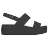 Keilsandalette CROCS "Brooklyn Low Wedge", Damen, Gr. 42, schwarz (schwarz, uni), Croslite, casual, Schuhe, Sommerschuh, Sandale, Keilabsatz, mit modischer Plateausohle