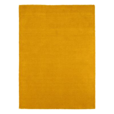 Wollteppich CARPETFINE "Gabbeh Lola Uni", gelb, B:240cm H:14mm L:340cm, Wolle, Teppiche, mit natürlichem Pflanzenmaterial von Hand gewebt, auch in Rund Image