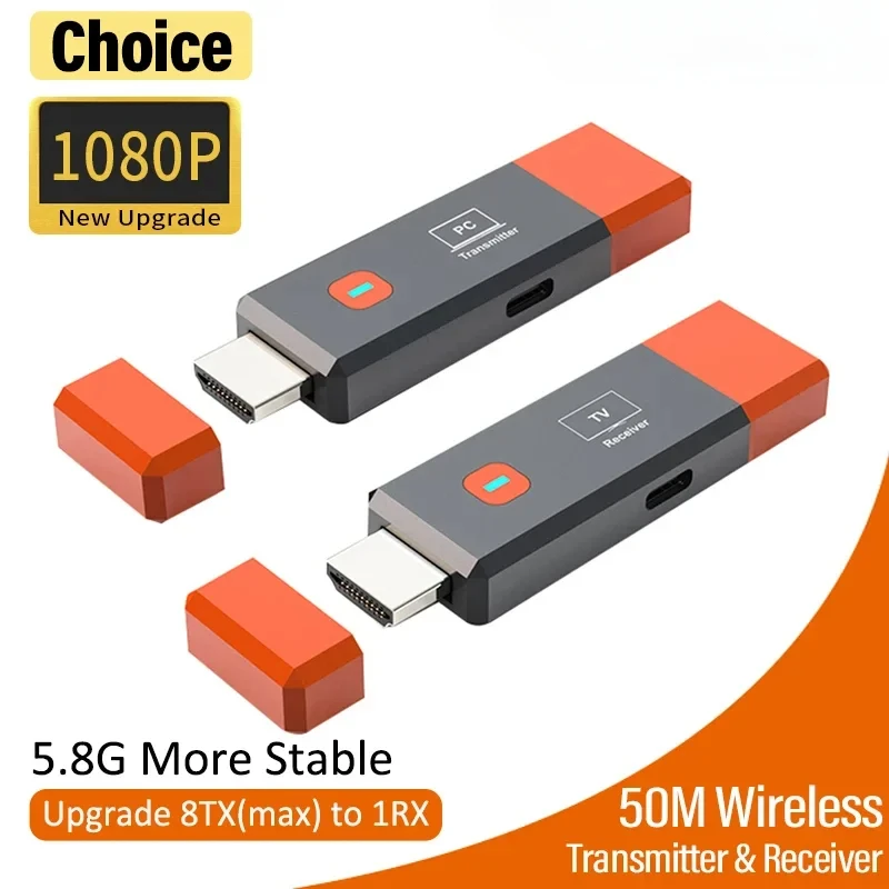1080P 50M Wireless HDMI Extender Video Sender Empfänger Adapter TV Stick Dongle für Kamera Laptop PC zu TV Monitor projektor Image