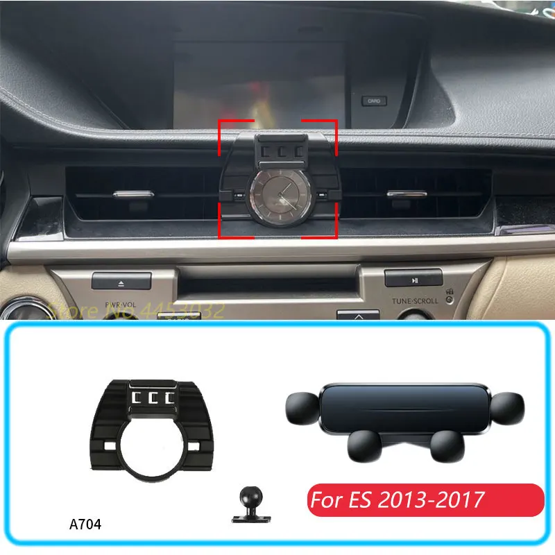 Auto Telefon Halter Für Lexus ES 300h 260 2013-2017 Schwerkraft Ständer Halterung Unterstützung Horizontale GPS Mobile Halterung zubehör Mit Basis Image