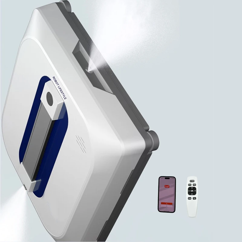 2025 Fensterwascher-Roboter, automatischer Sprühwasser-Roboter-Glasreiniger, 3200 Pa Saugkraft, Tuya APP-Fernbedienung, Sprachaufforderung Image