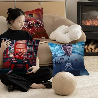 C-Cristiano R-Ronaldo CR7 Personalized Picture Text Home Decorative Pillows Household Gifts 45x45cm Image