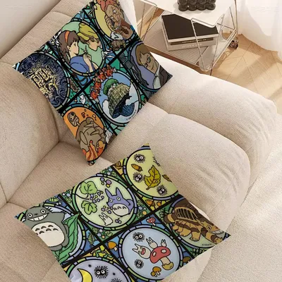 Anime Totoro No Face Man personalisiertes Bild Text Home dekorative Kissen Haushaltsgeschenke Image