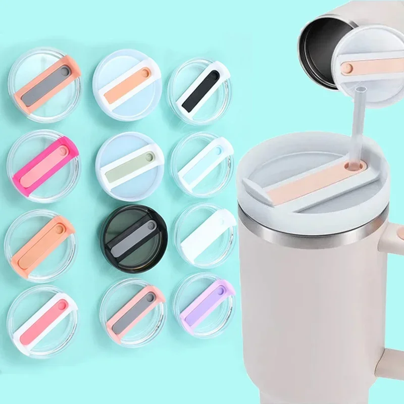 40-Unzen-Thermo-Wasserflaschen-Abdeckung für Stanley, Kaffeetassen, Flip-Strohhalm-Kappe, Ersatz, auslaufsichere Tassen, Becherdeckel, Zubehör Image
