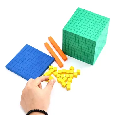 Zehn Blöcke komplettes Set Kinder Mathe Spielzeug Kunststoff Mathe Blöcke Kunststoff Basis zehn Set Image