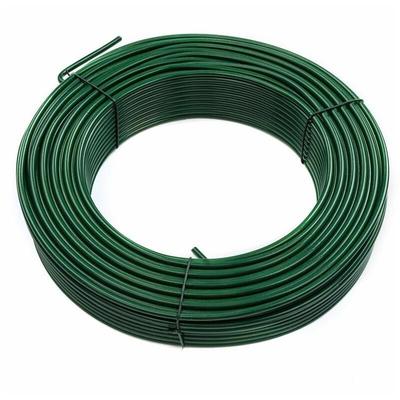 Spanndraht Garten Draht Zaun Gartenzaun 3,8 mm verzinkt, anthrazit oder grün Moosgrün ral 6005 / Image