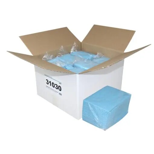 NOWOLIN® Extra Plus Lavette 80, blau, Universaltücher mit Textilcharakter, feine Lochstruktur, 60 % Viskose, 40 % Polyester, ca. 50x38 cm, 150 Tücher Image