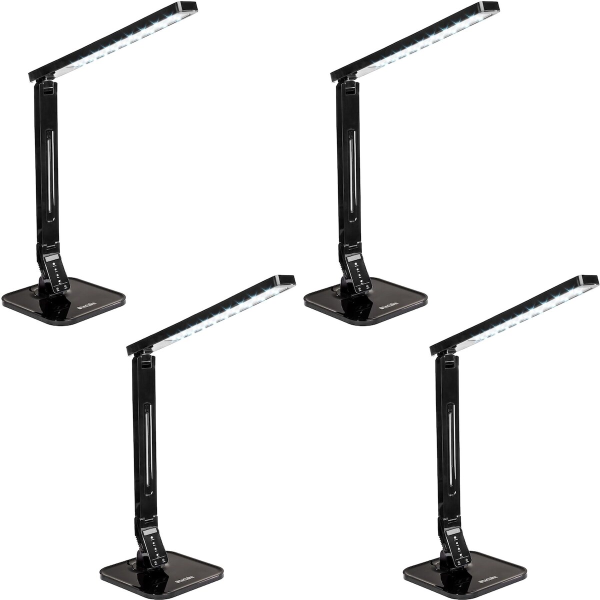 TecTake GmbH Schreibtischlampe, LED, dimmbar, klappbar, 14W - 4er Set Image