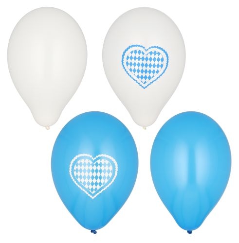 Papstar 240 Luftballons Ø 25 cm farbig sortiert `Bayrisch Blau` Oktoberfest Image