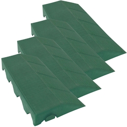 WellHome Combi Pack 4 Abschlussstücke für Bodenfliesen 39x19,5x4,8 cm mit weiblichem Finish in Grün Image